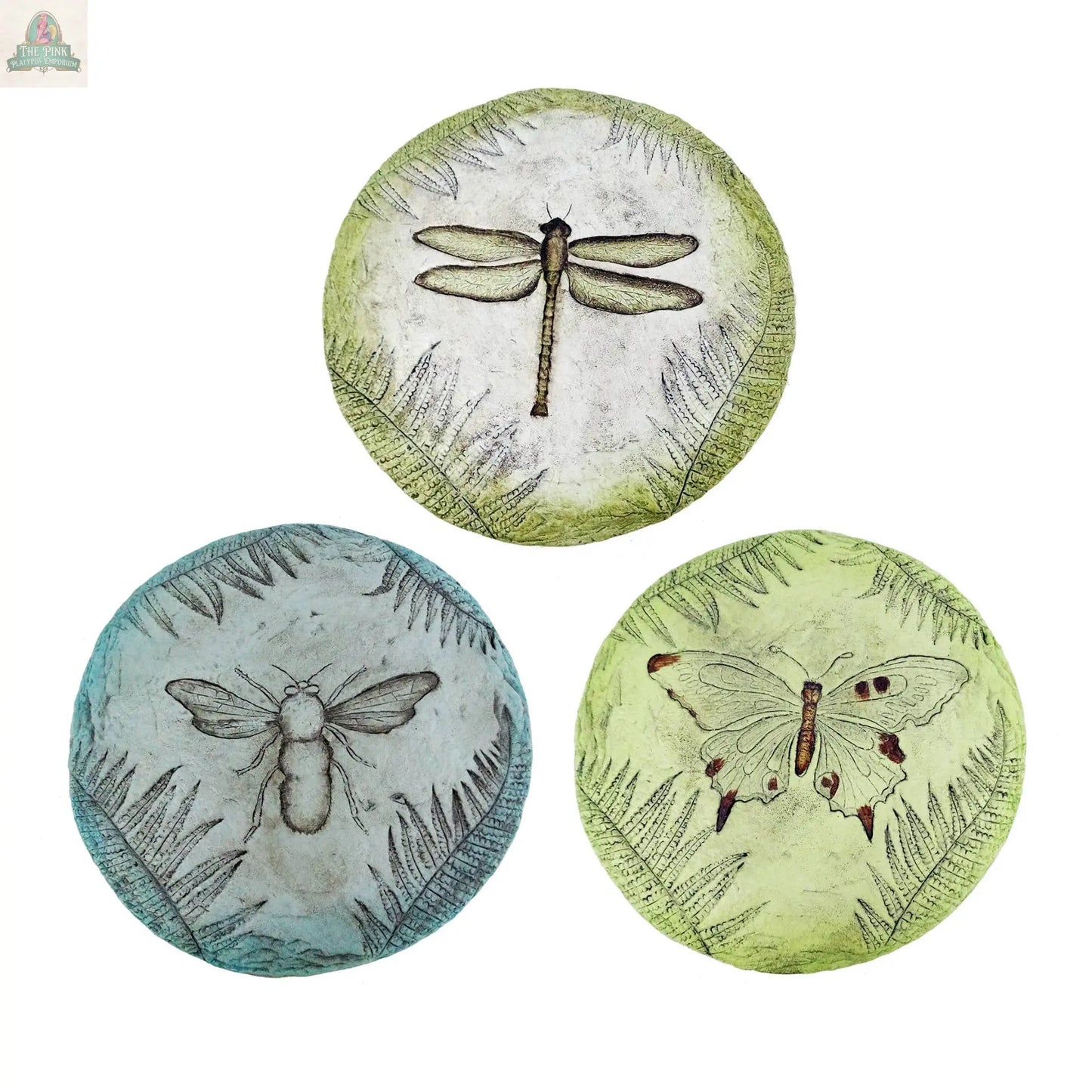 Alpine Corporation Imprinted Insect Stepping Stones Pink Platypus Emporium