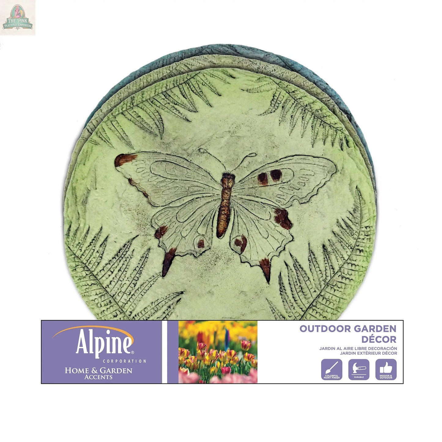 Alpine Corporation Imprinted Insect Stepping Stones Pink Platypus Emporium