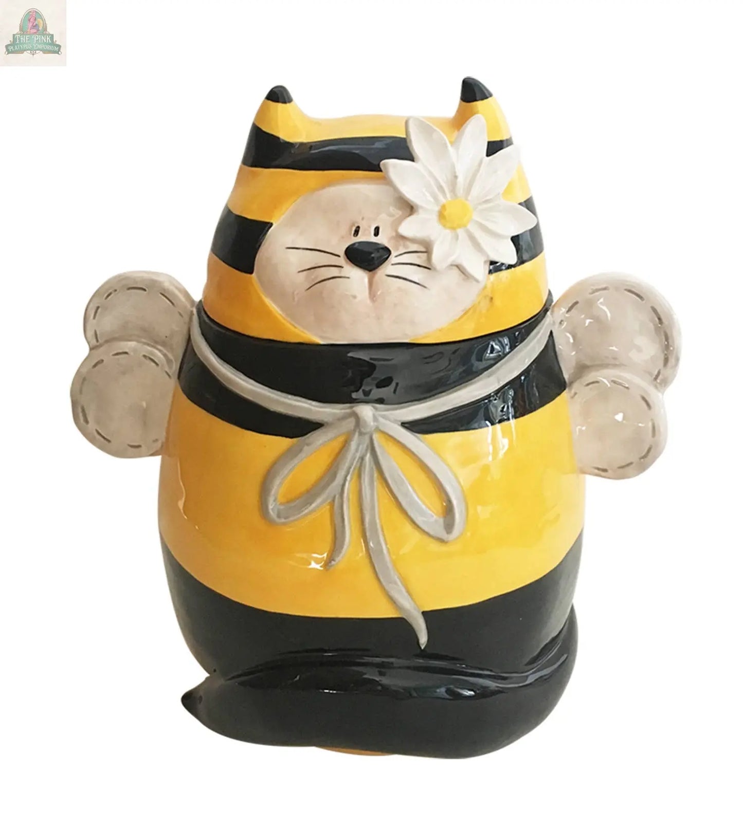 BUMBLE CAT COOKIE JAR Blue Sky Clayworks