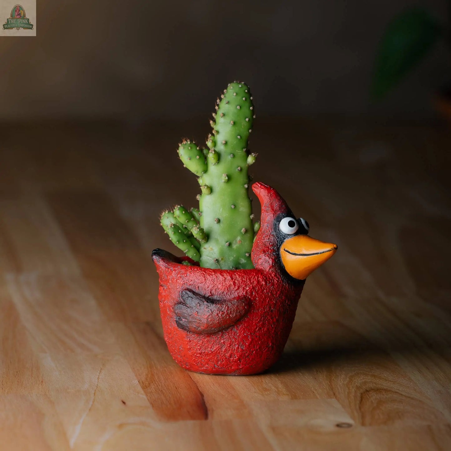 Baby Red Cardinal Blobhouse Planter - Ruby Pink Platypus Emporium