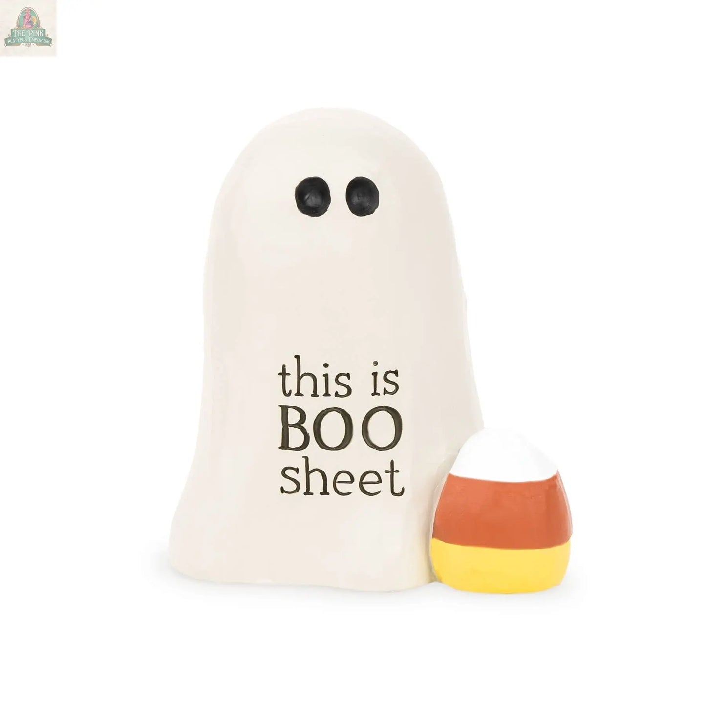 Boo Sheet Ghost With Candy Corn Blossom Bucket & Crossroads Home