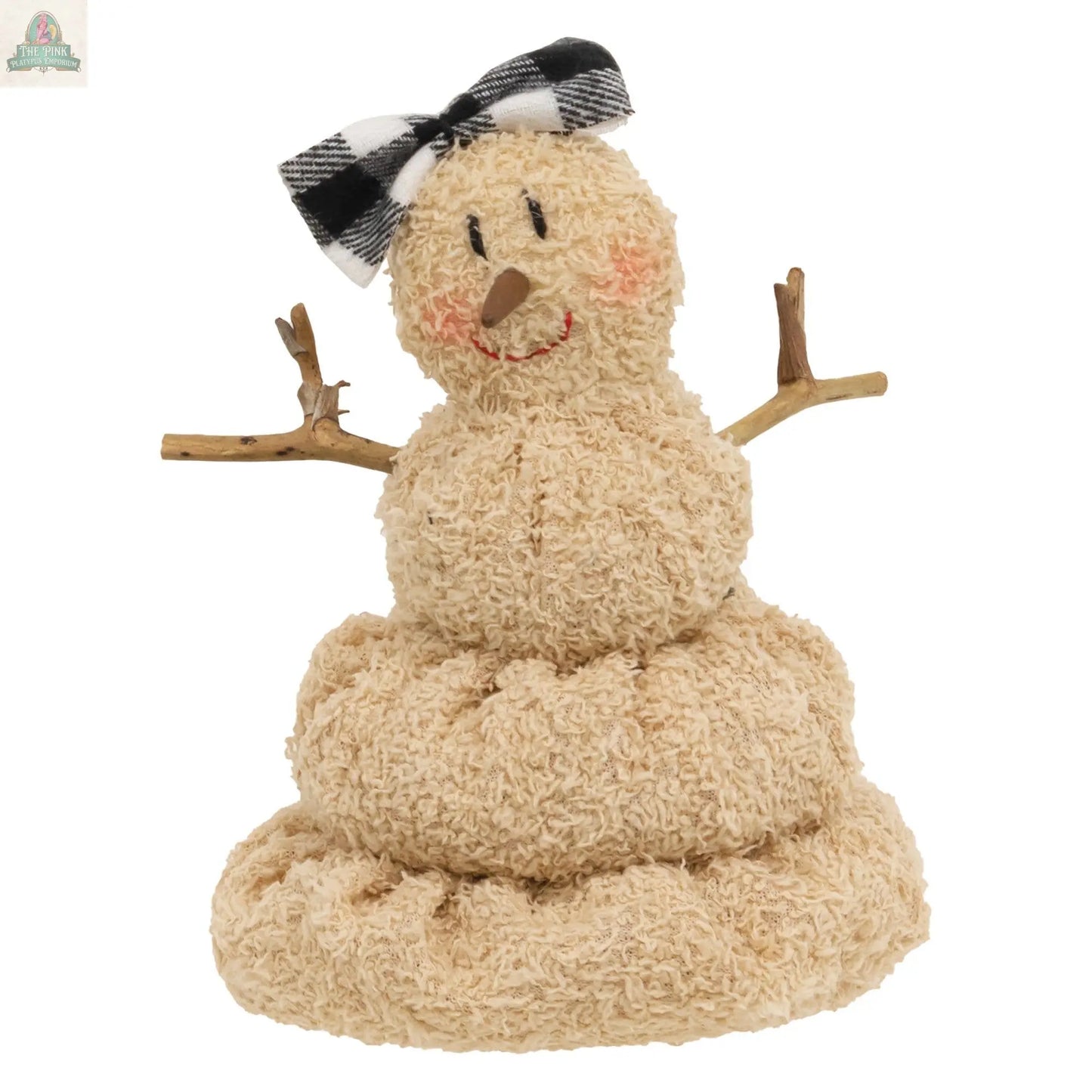 Buffalo Check Bow Melting Snowman The Hearthside Collection