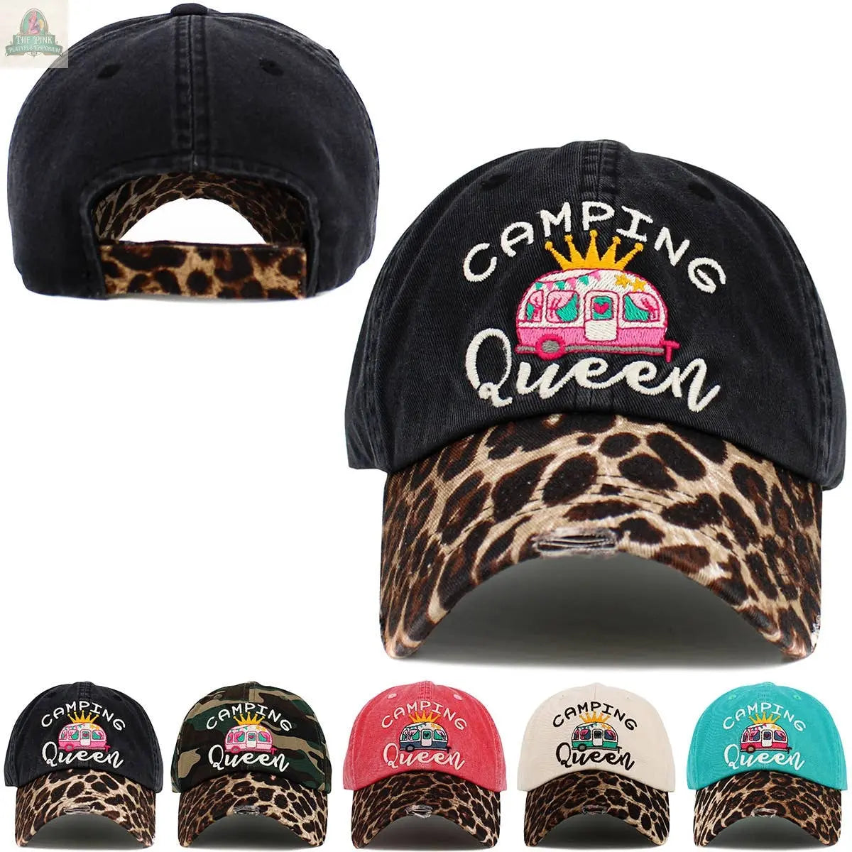 Camping Queen Vintage Ballcap: BLK KBETHOS