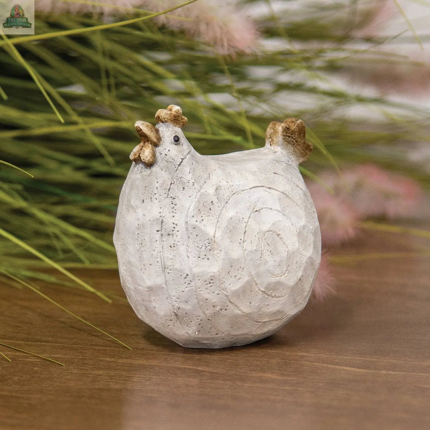 Carved Look Resin Chicken Sitter Col House Designs
