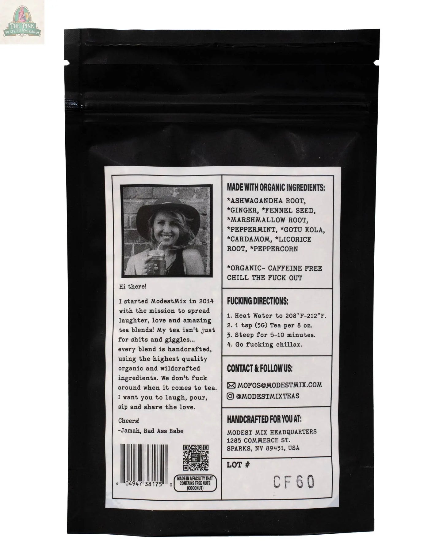 Chill the Fuck Out: herbal loose leaf tea blend Pink Platypus Emporium
