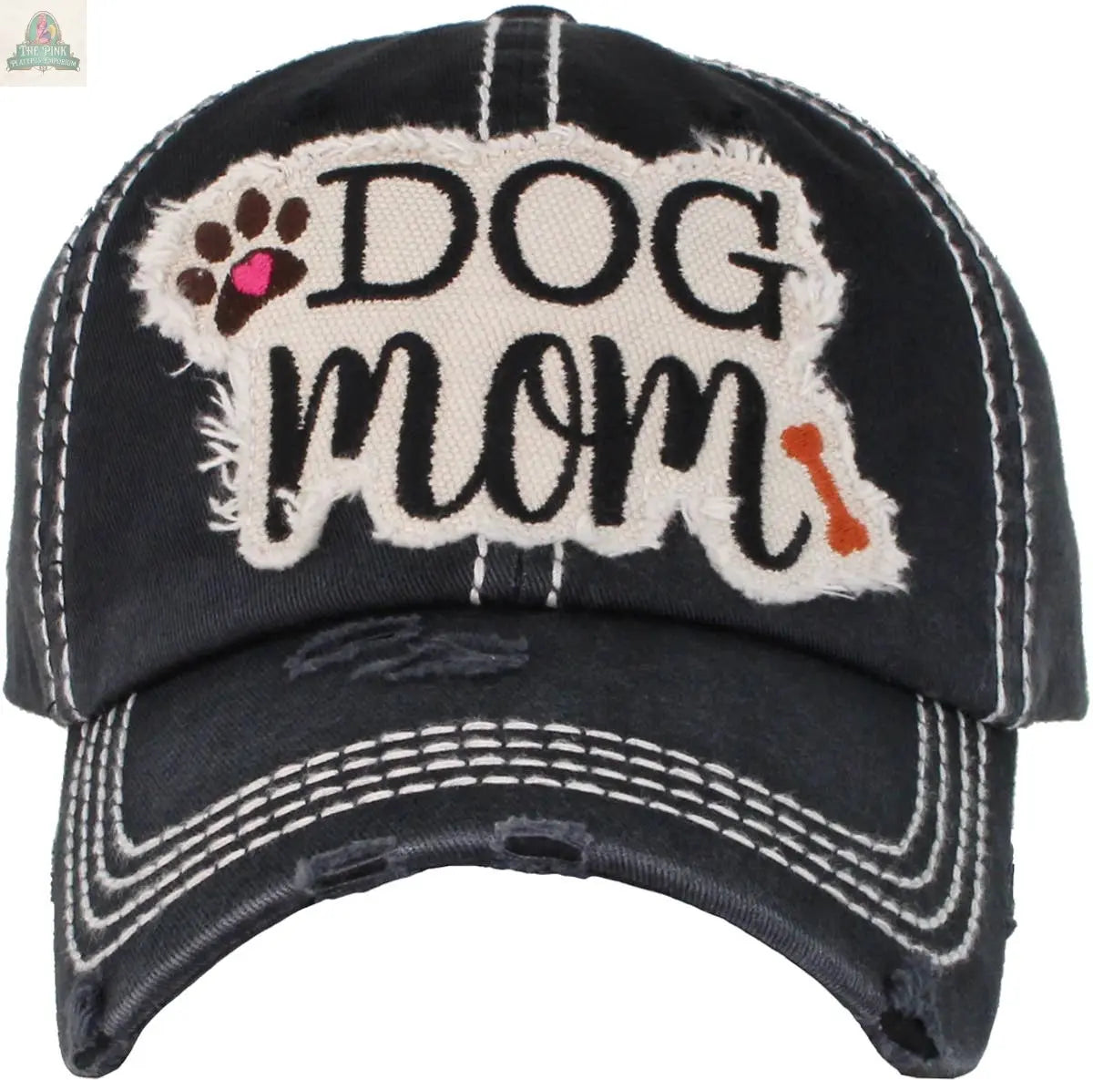DOG MOM WASHED VINTAGE BALLCAP: CAM KBETHOS