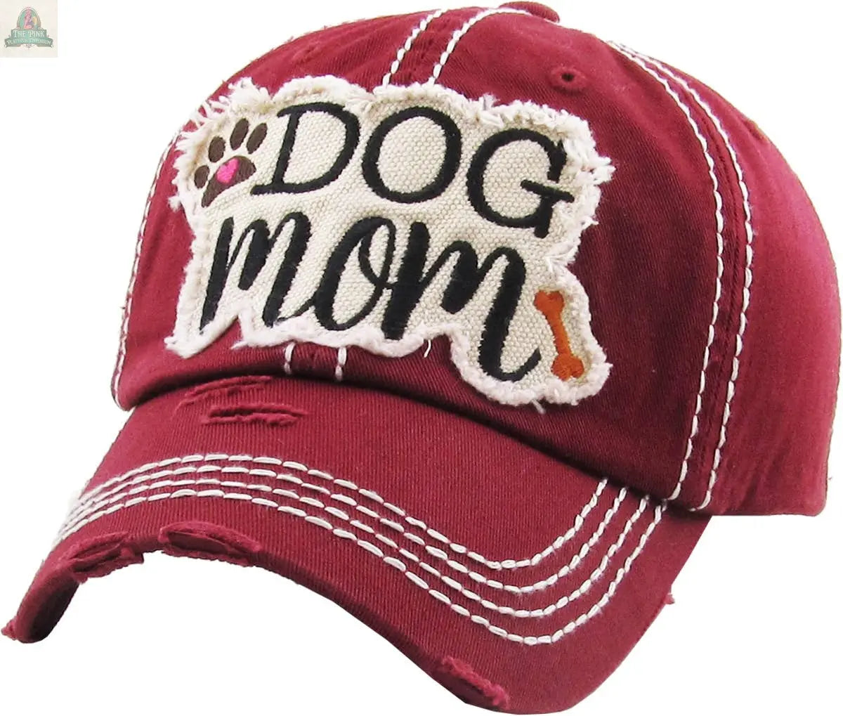 DOG MOM WASHED VINTAGE BALLCAP: CAM KBETHOS