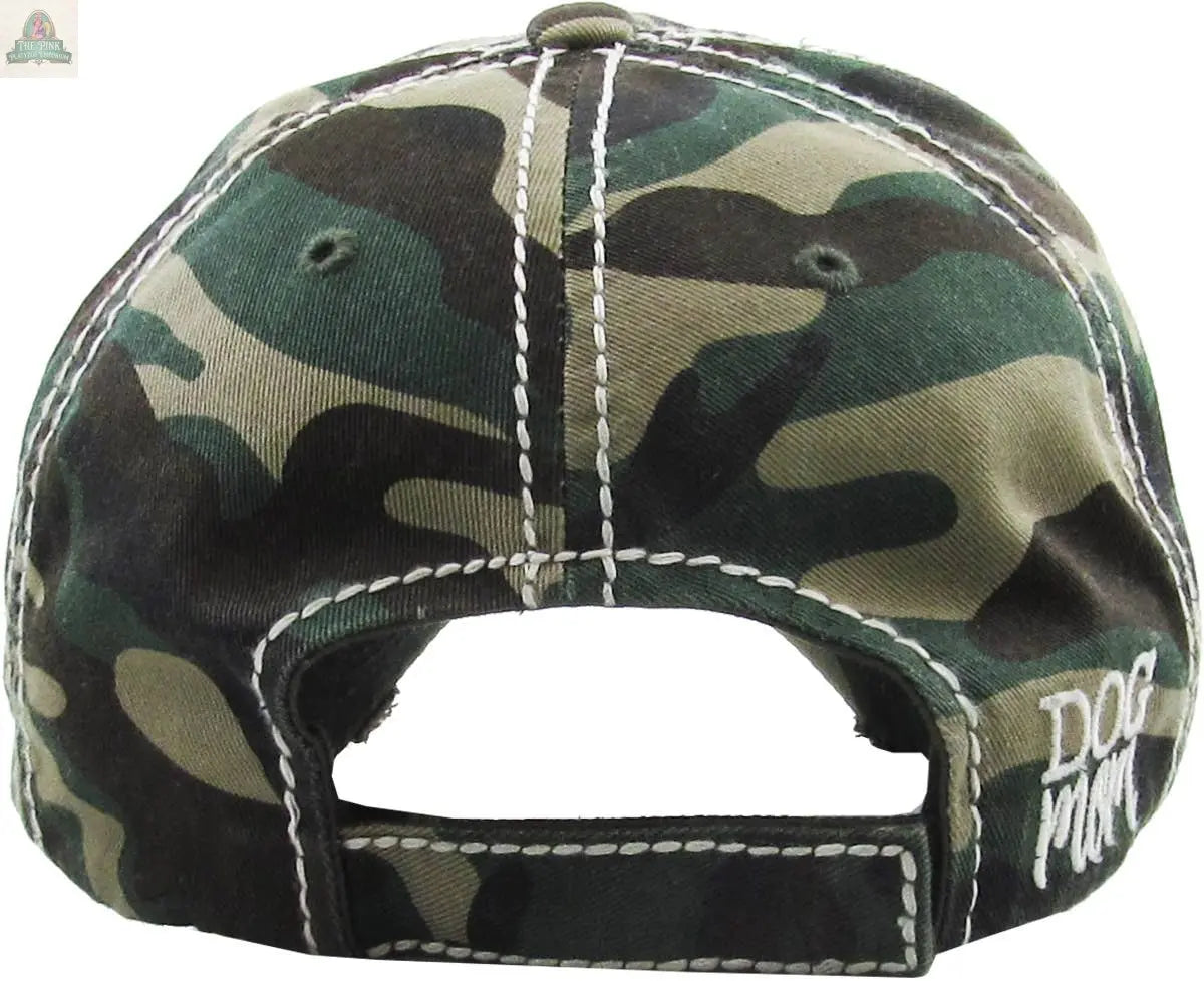 DOG MOM WASHED VINTAGE BALLCAP: CAM KBETHOS