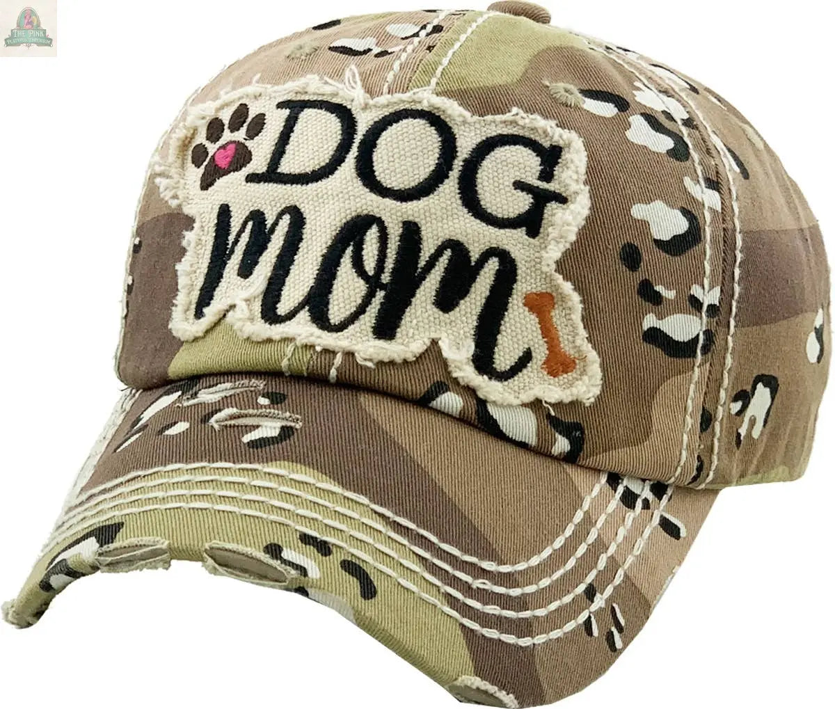 DOG MOM WASHED VINTAGE BALLCAP: CAM KBETHOS