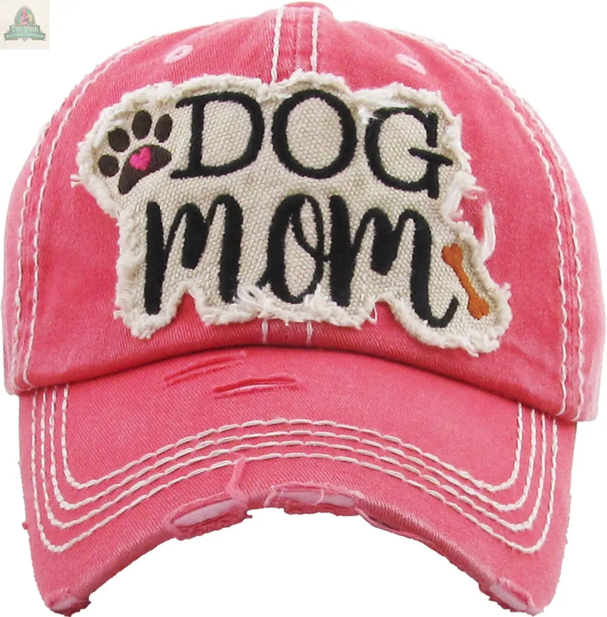 DOG MOM WASHED VINTAGE BALLCAP: CAM KBETHOS