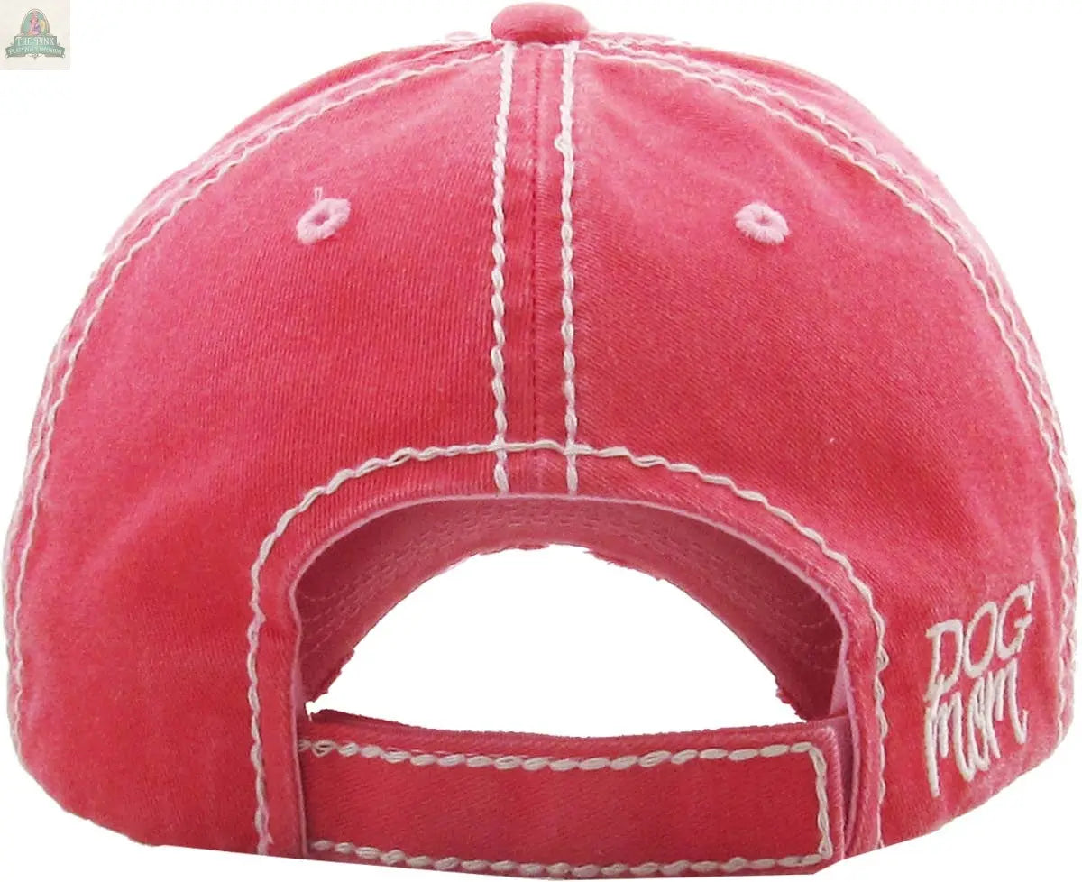 DOG MOM WASHED VINTAGE BALLCAP: CAM KBETHOS