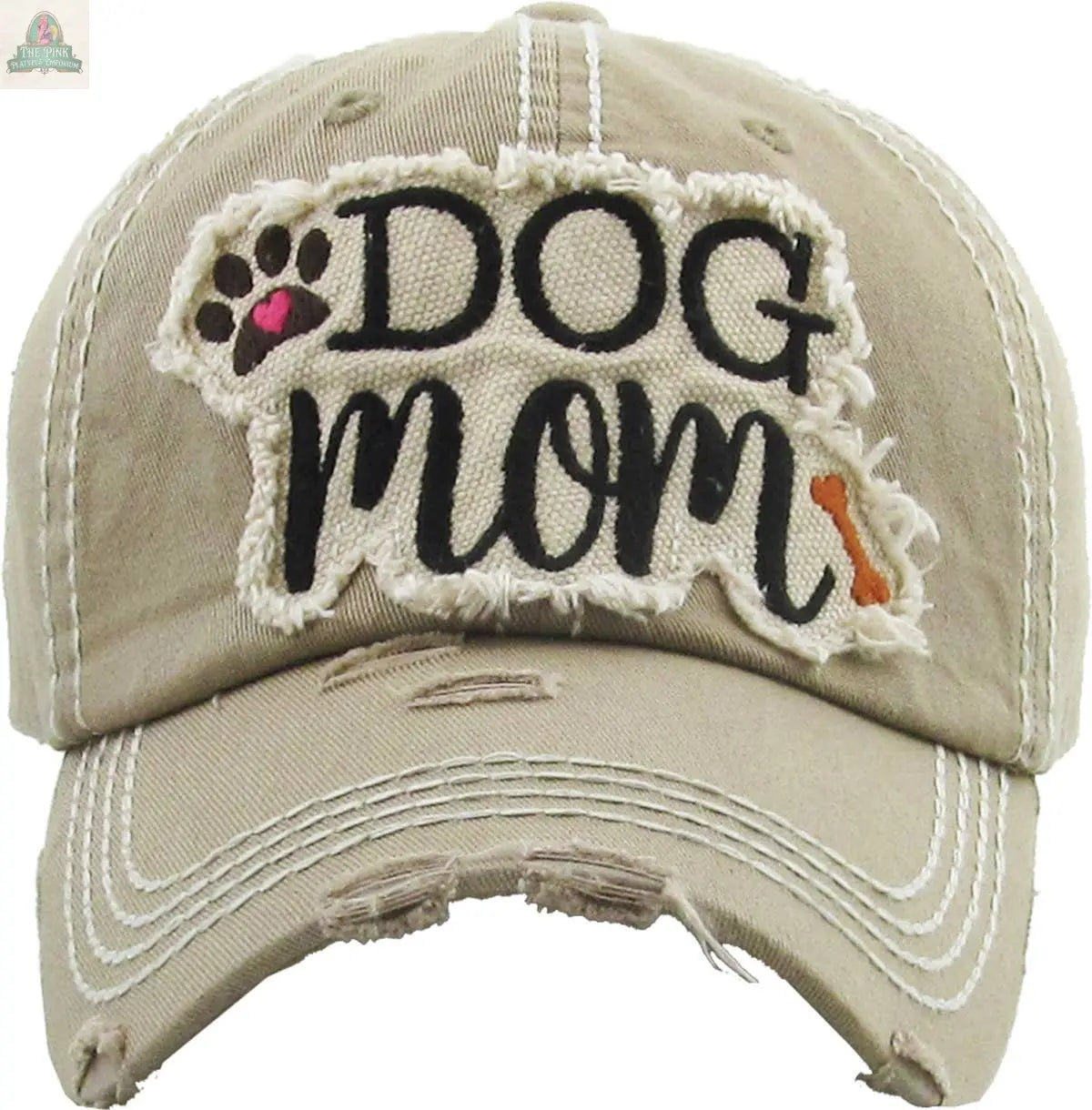 DOG MOM WASHED VINTAGE BALLCAP: CAM KBETHOS