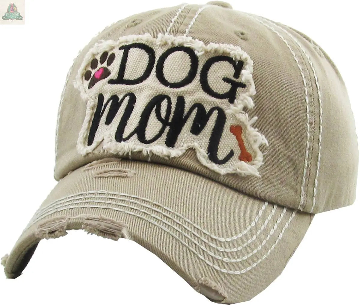 DOG MOM WASHED VINTAGE BALLCAP: CAM KBETHOS