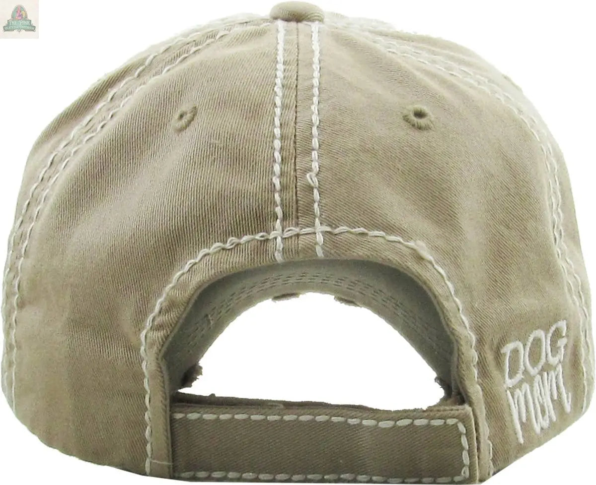 DOG MOM WASHED VINTAGE BALLCAP: CAM KBETHOS