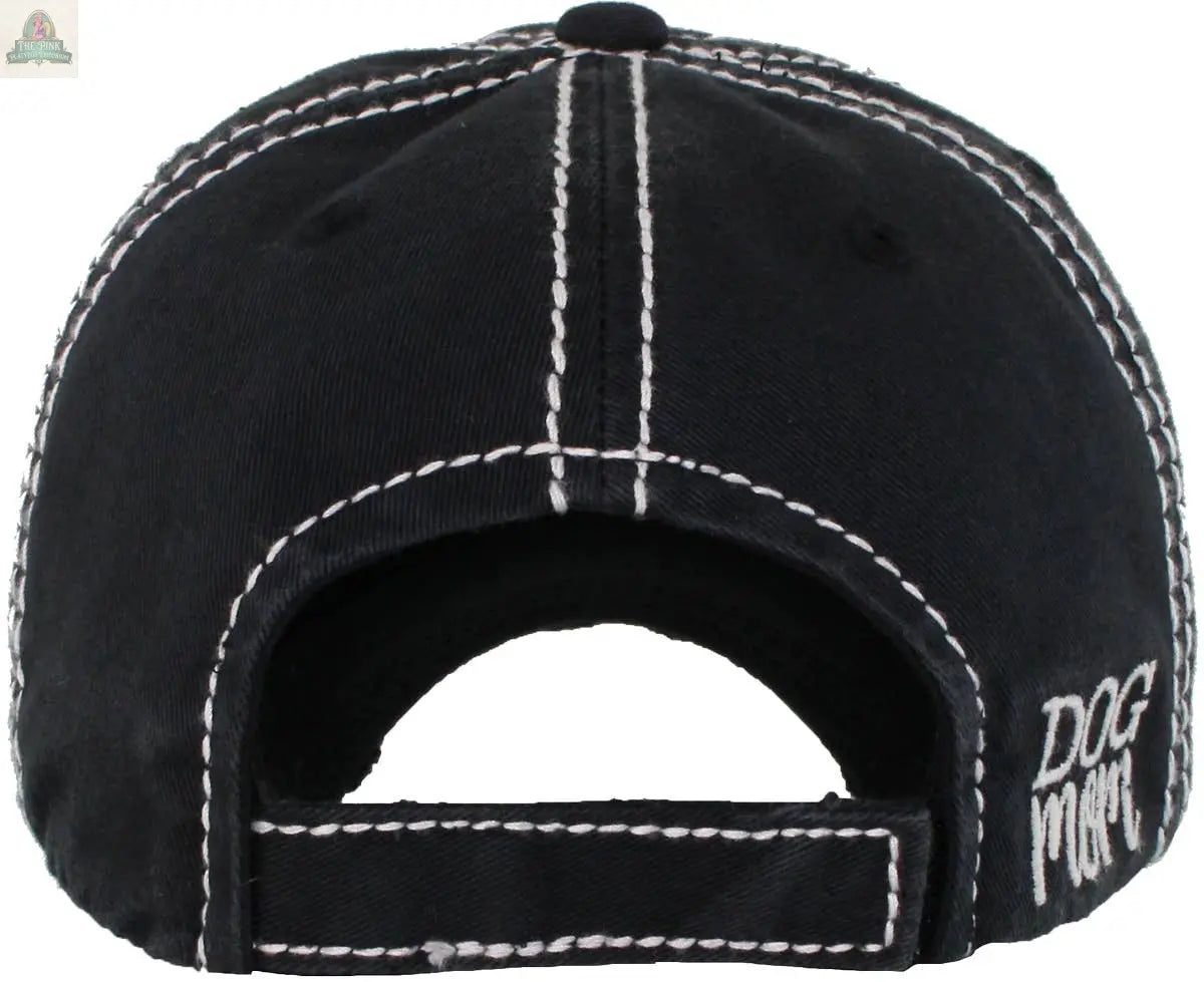 DOG MOM WASHED VINTAGE BALLCAP: DBL KBETHOS