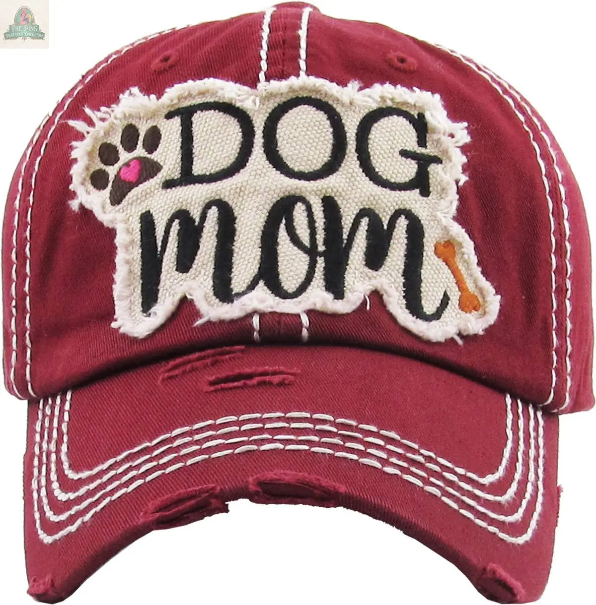DOG MOM WASHED VINTAGE BALLCAP: DBL KBETHOS