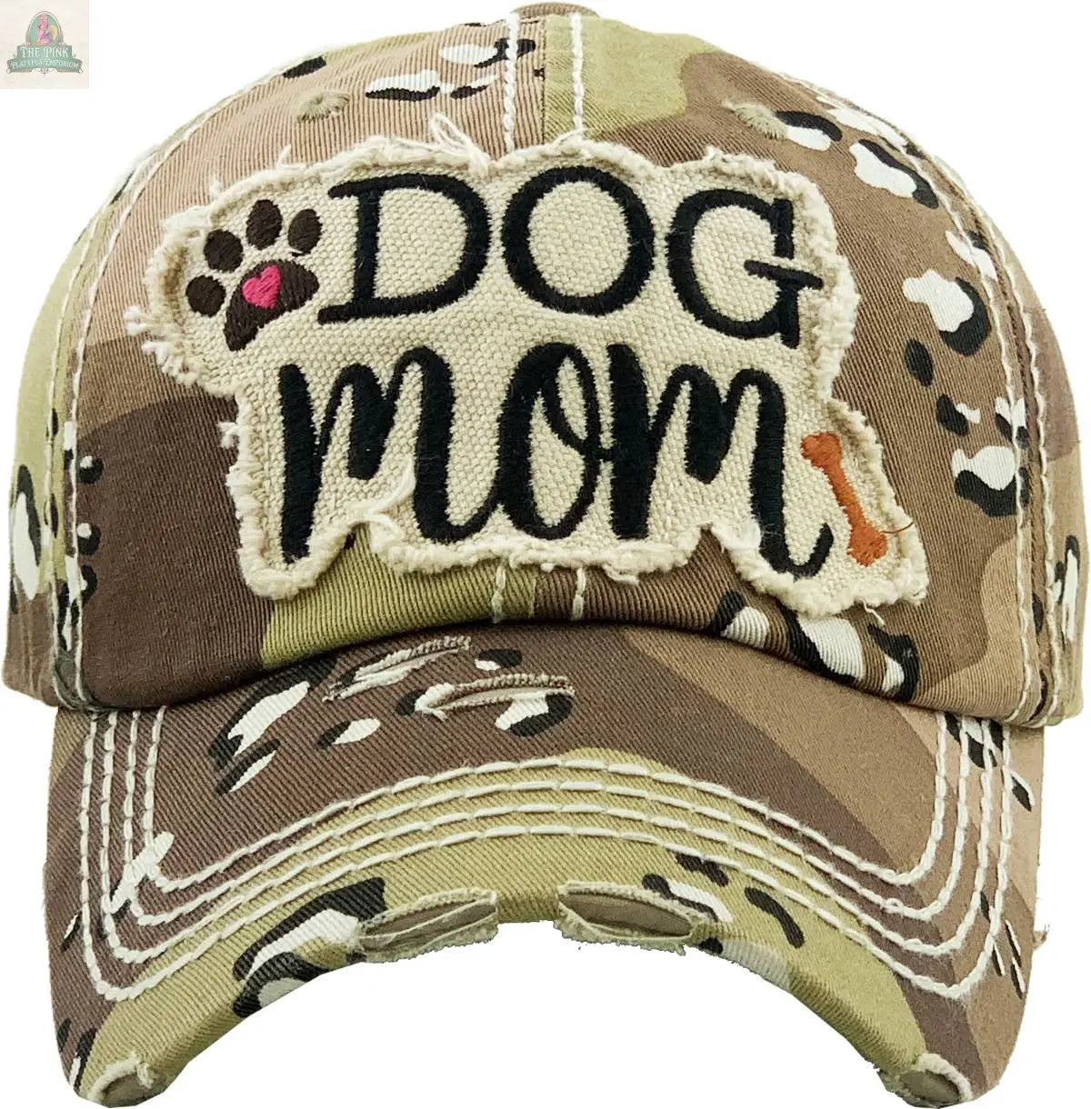 DOG MOM WASHED VINTAGE BALLCAP: DBL KBETHOS
