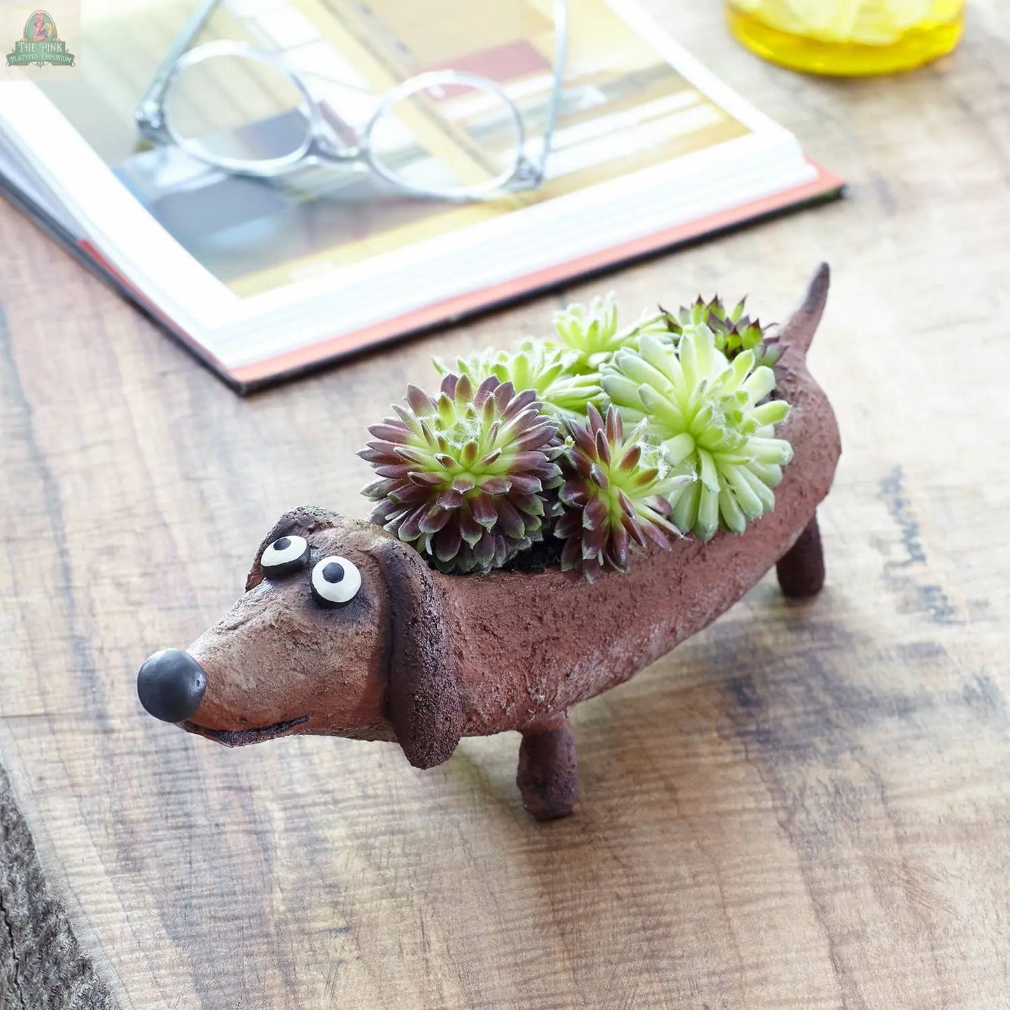 Dobby Doxin, Dog Blobhouse Planter Pink Platypus Emporium