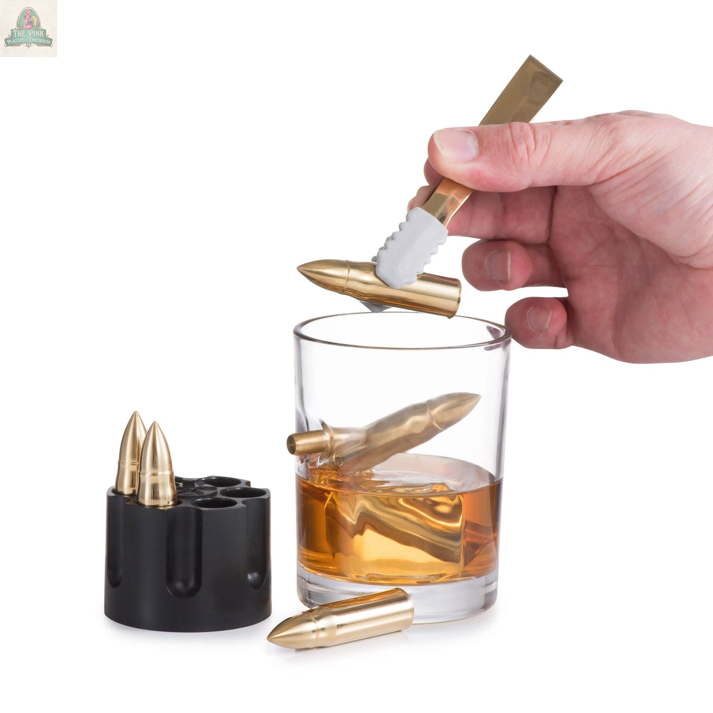 Gold Bullet Stones Gift Set Wooden Box Pink Platypus Emporium