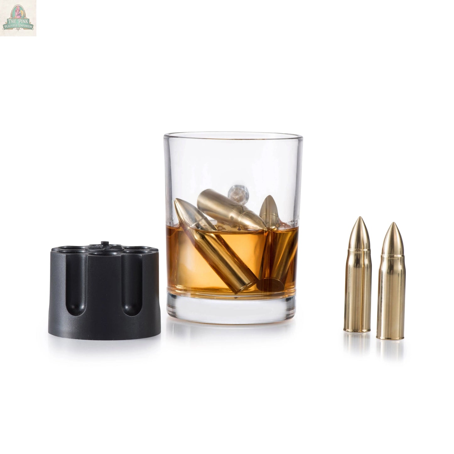 Gold Bullet Stones Gift Set Wooden Box Pink Platypus Emporium