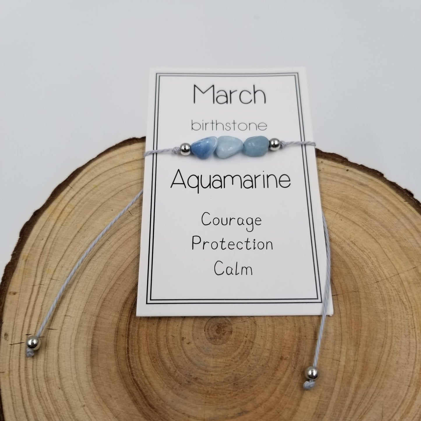 Handmade Birthday Stone Natural Stone Bracelet with Card: November CHAKRA JEWELRY