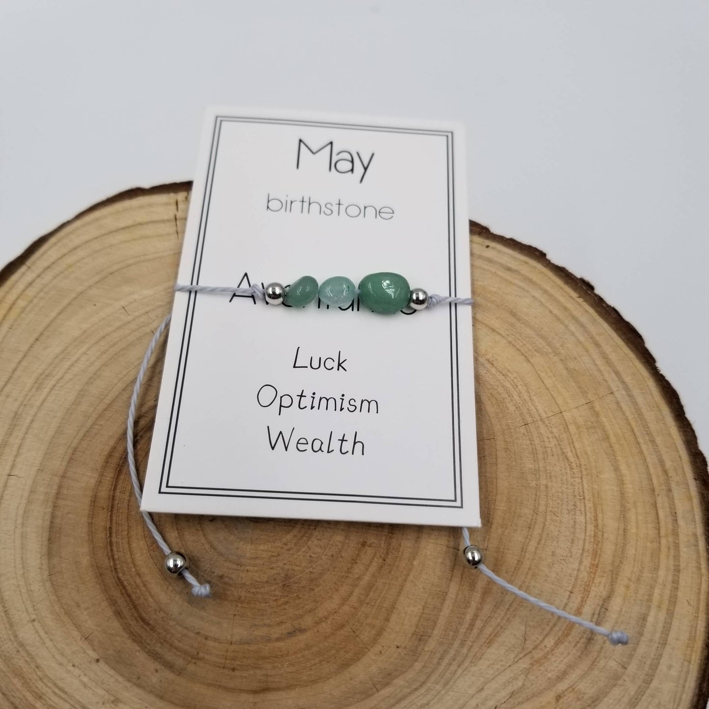Handmade Birthday Stone Natural Stone Bracelet with Card: November CHAKRA JEWELRY