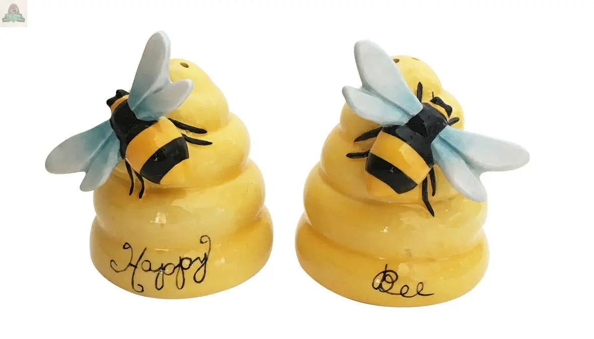 Happy Bee Salt & Pepper Set Blue Sky Clayworks