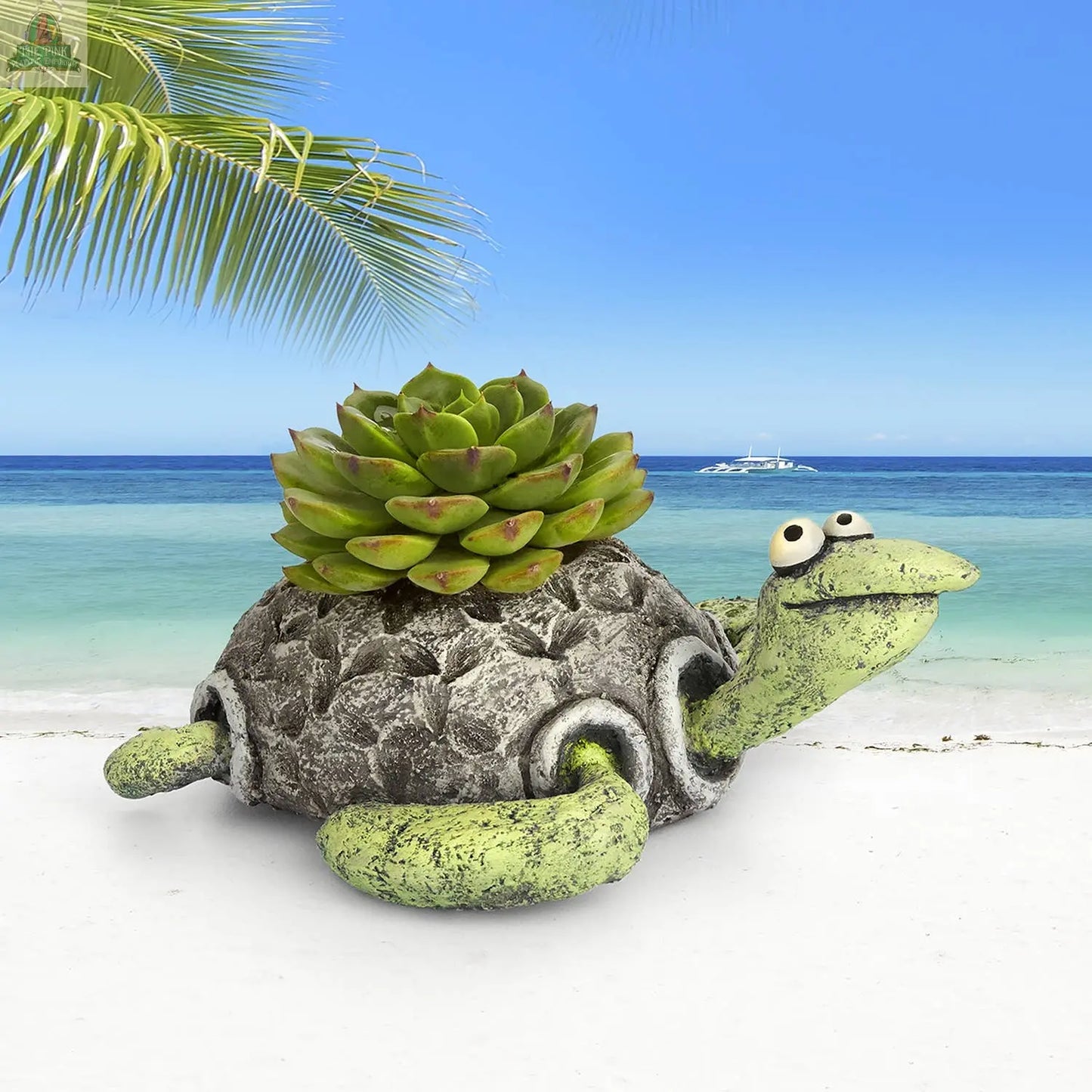 Kai, Sea Turtle Blobhouse Planter Pink Platypus Emporium