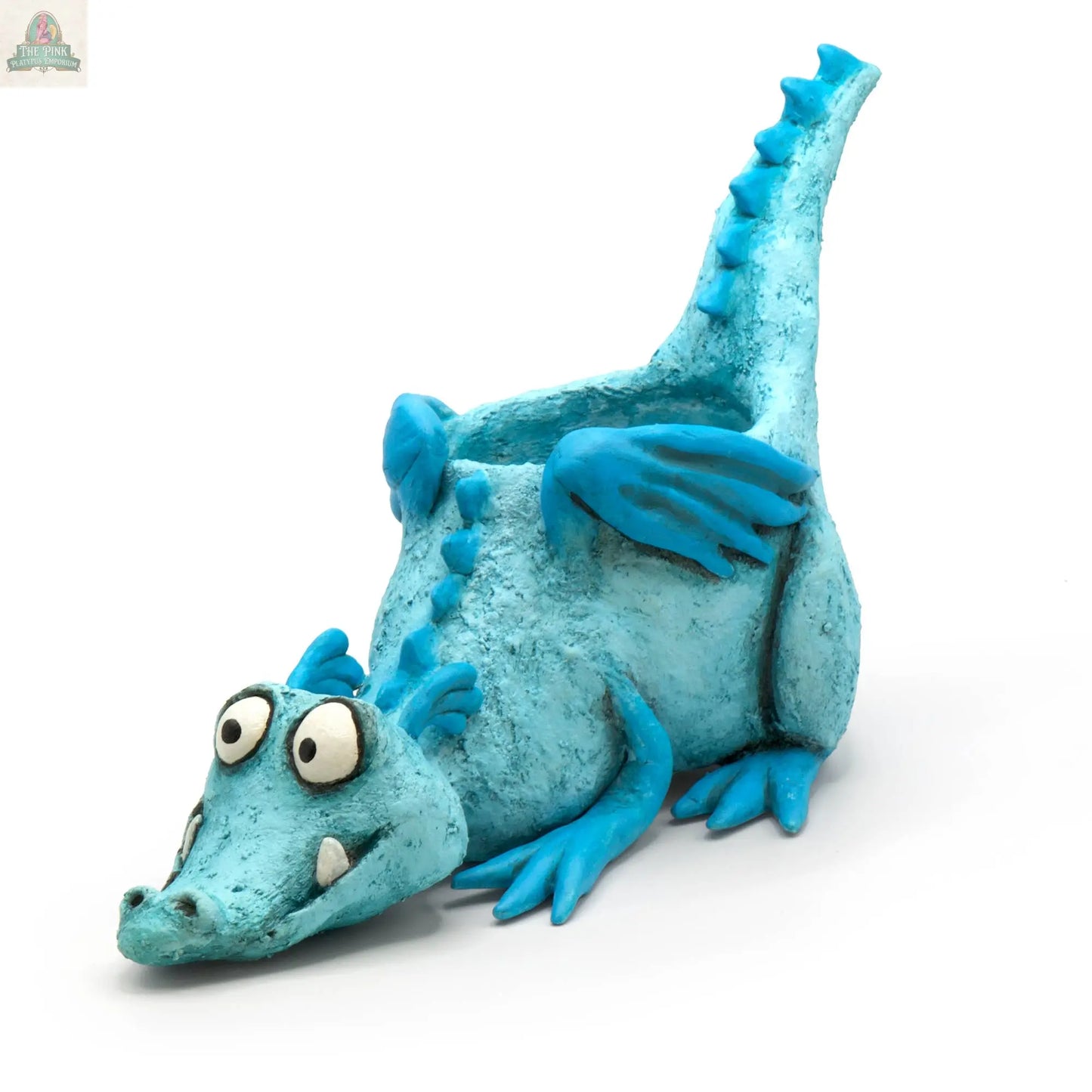 Lucky Blue Dragon Blobhouse Planter Pink Platypus Emporium