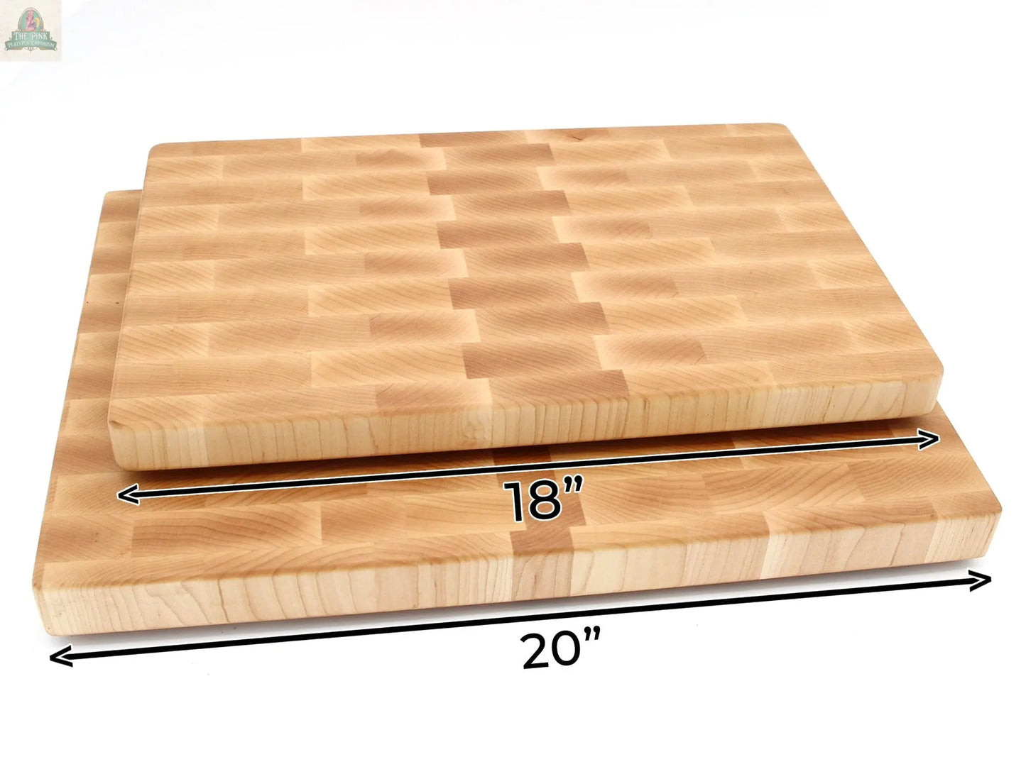 Maple Large End Grain Cutting Board, Maple Butcher Block with Rubber Feet, Wedding Gift, Anniversary Gift, Father's Day Gift, USA Made Pink Platypus Emporium