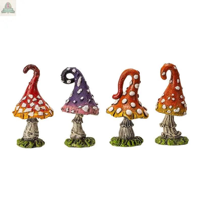 Mini Magic Toadstool Mushroom Home and Garden Decor Set of 4