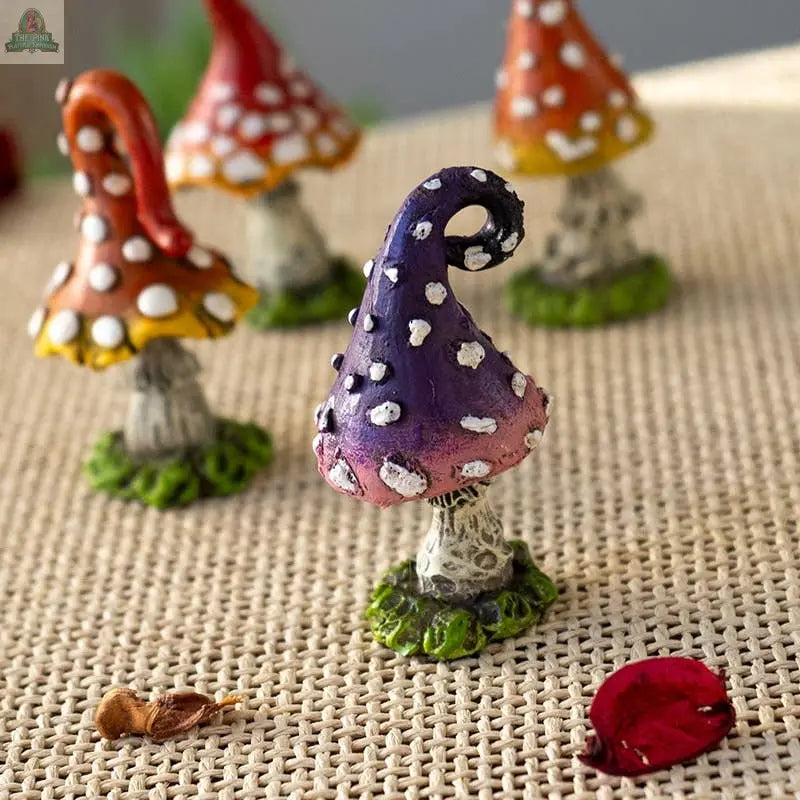 Mini Magic Toadstool Mushroom Home and Garden Decor Set of 4