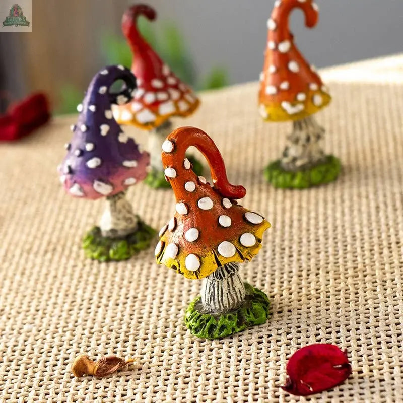 Mini Magic Toadstool Mushroom Home and Garden Decor Set of 4