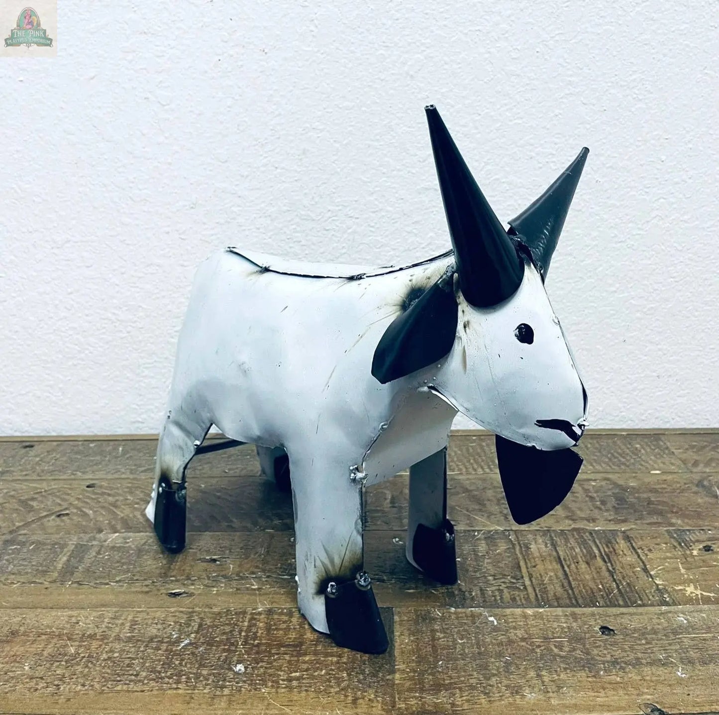 Mini Tin Goat, Metal Yard Art - E-10 Pink Platypus Emporium