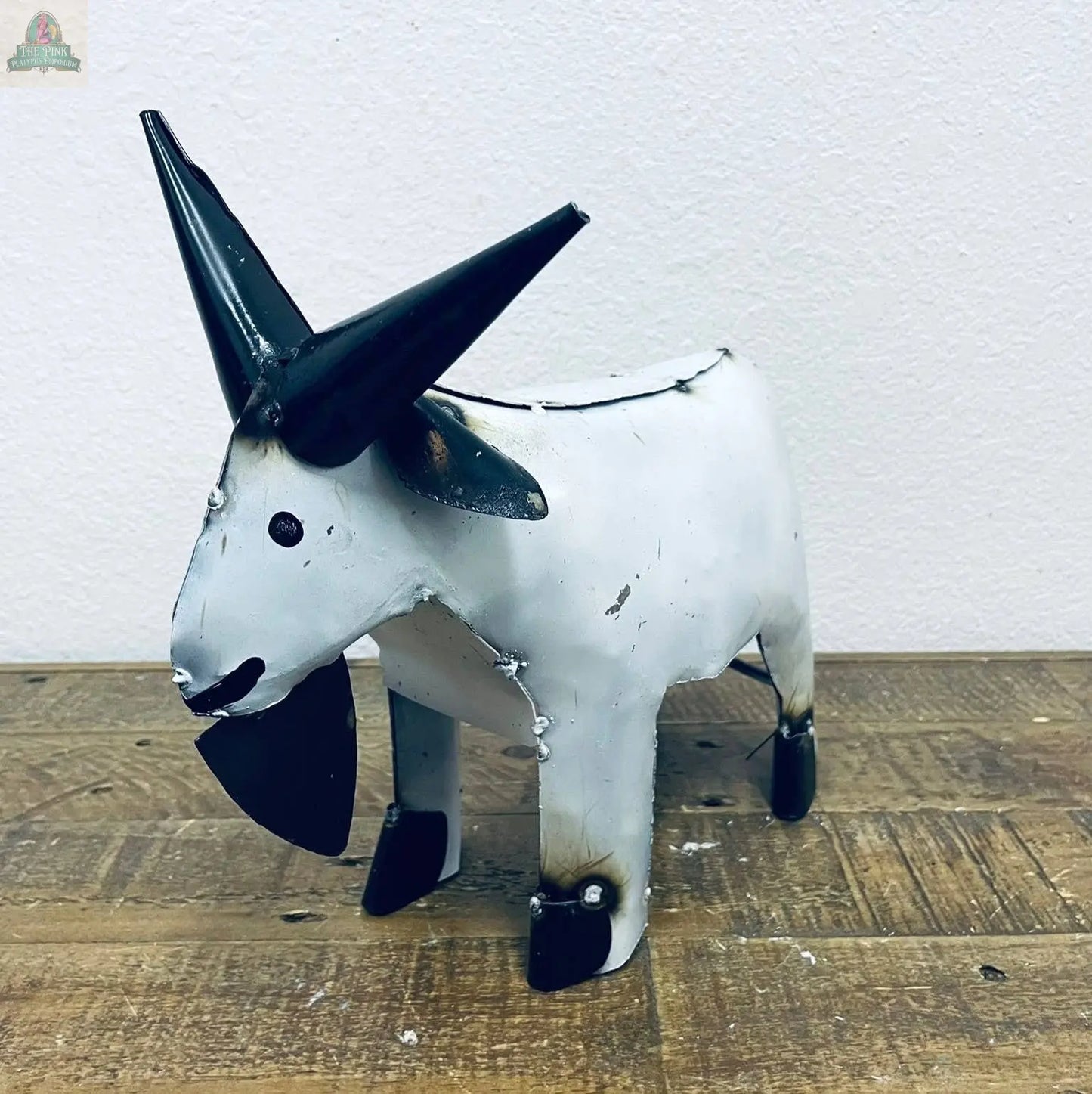 Mini Tin Goat, Metal Yard Art - E-10 Pink Platypus Emporium