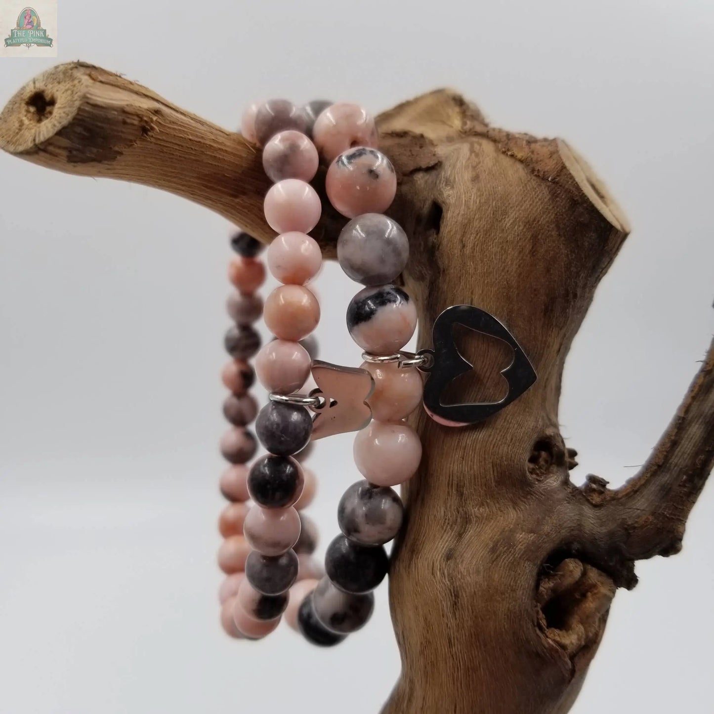 Mother & Daughter Natural stone Butterfly Bracelet Set CHAKRA JEWELRY
