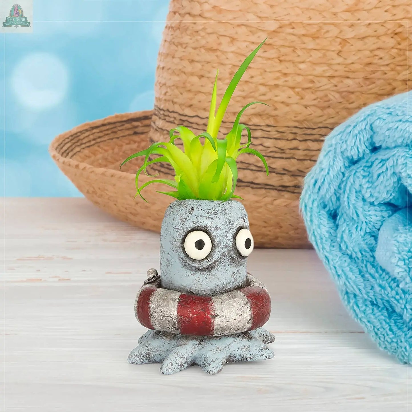 Octopus with Life Ring Blobhouse Planter - Ollie Pink Platypus Emporium