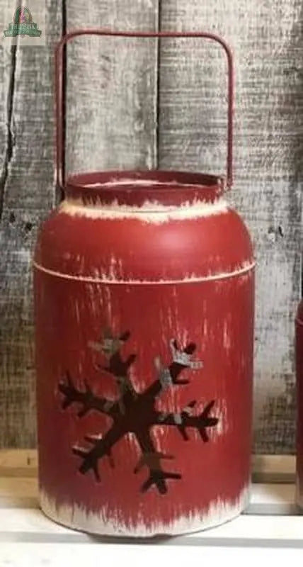 Red Snowflake Lantern Large DNS Designs