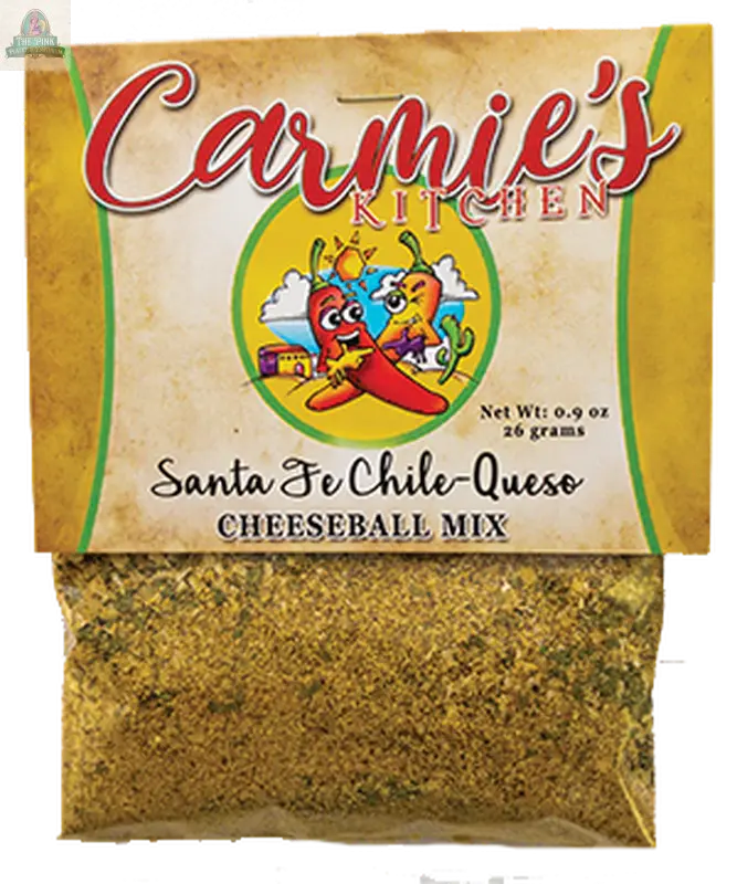 Santa Fe Chile Queso Appetizer Cheeseball Carmie's Kitchen