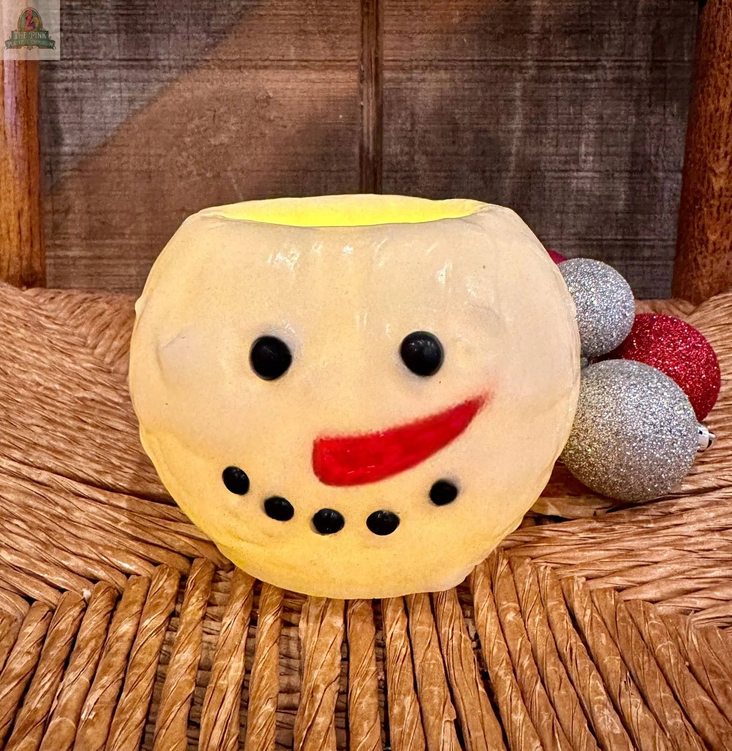 Snowman LED Candle with Timer Round DNS Designs
