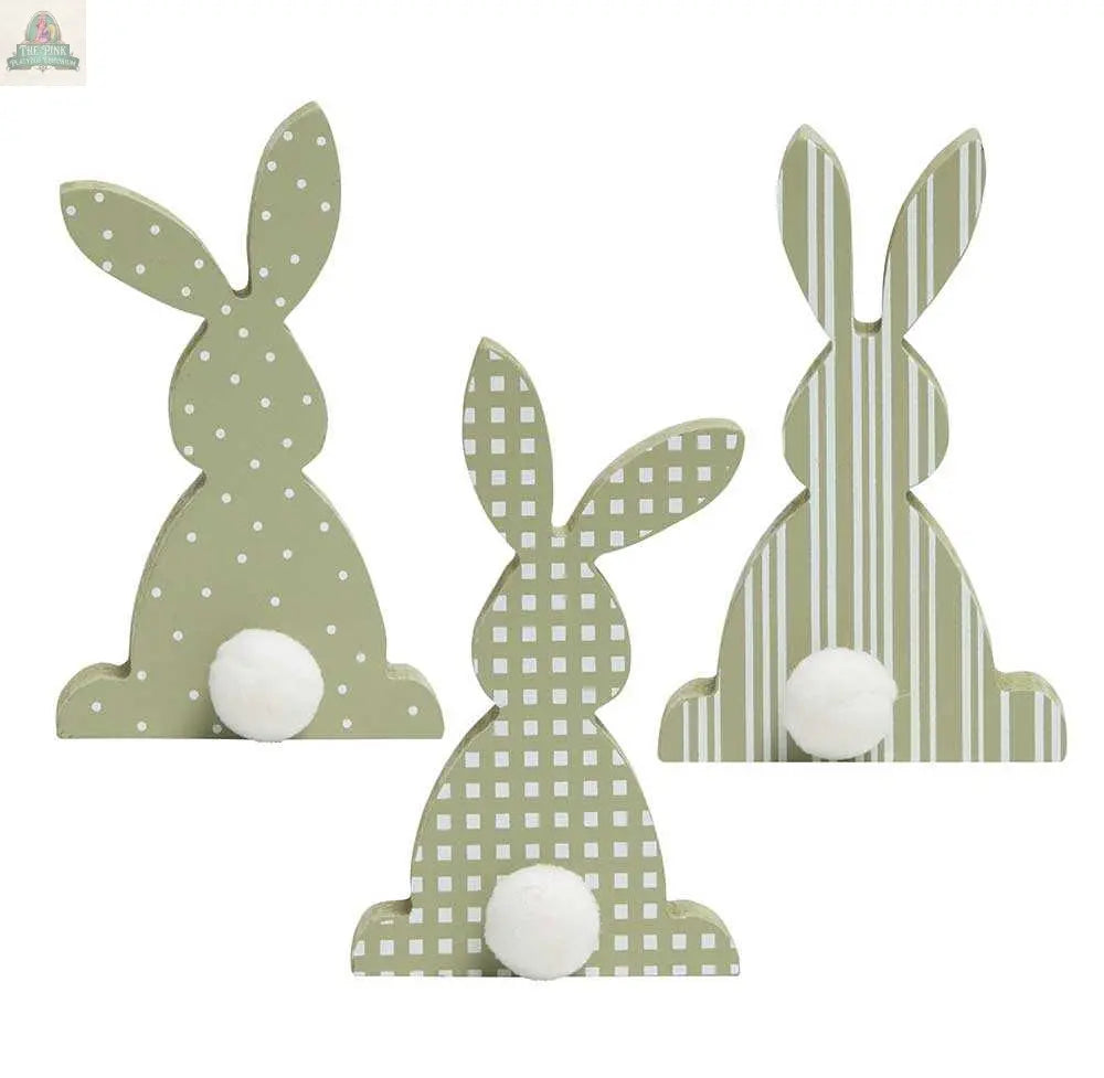 Spring Green Chunky Bunny, 3 Assorted The Hearthside Collection