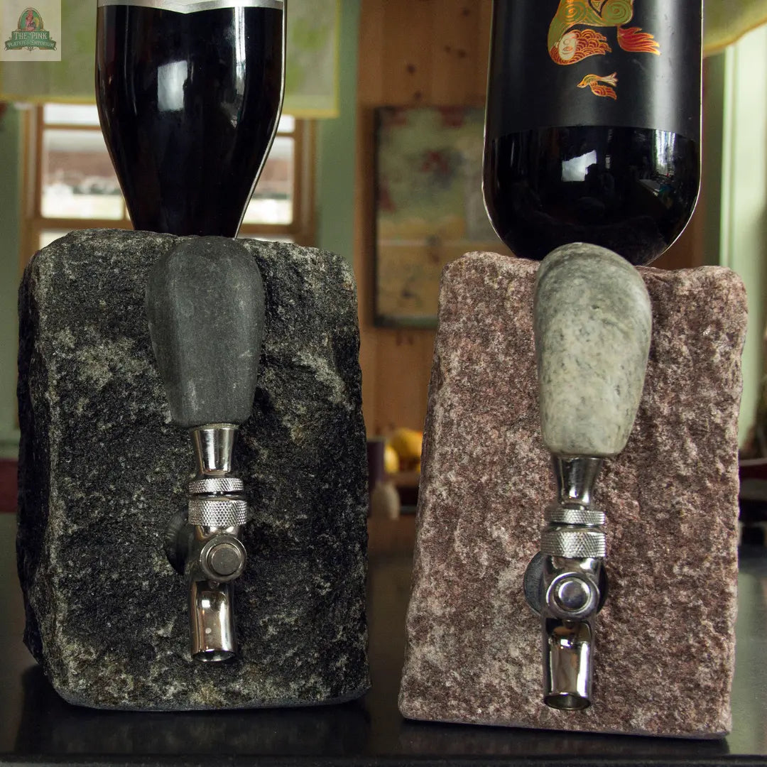 Stone Drink Dispenser: Pink / Chrome Pink Platypus Emporium
