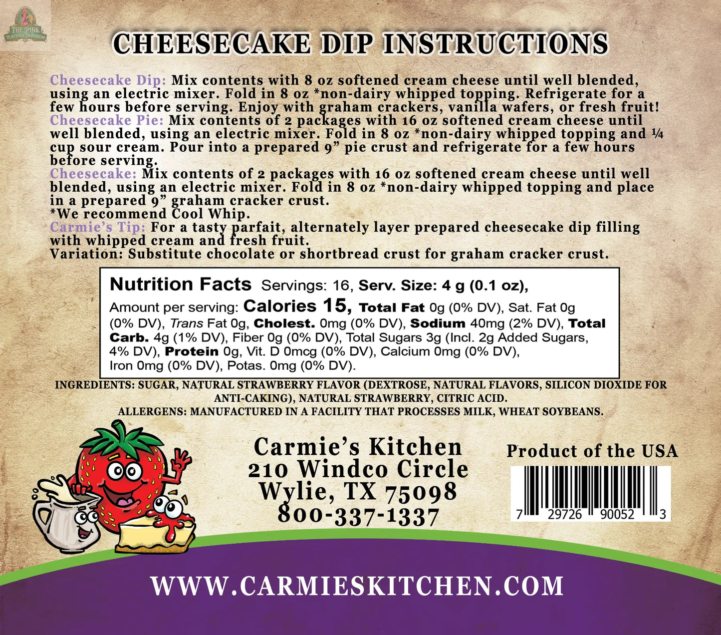 Strawberries N Cream Cheesecake Dip Carmie's Kitchen