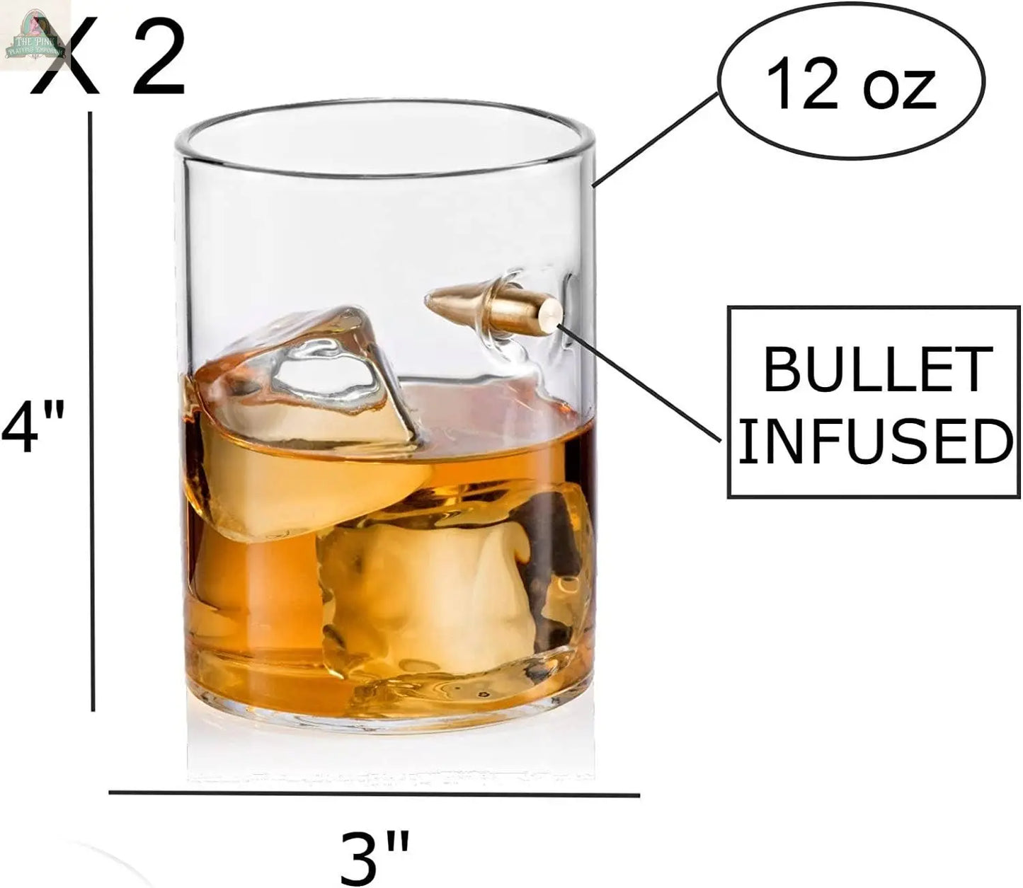 Unique Whiskey Glass Cool Drinking Glasses 12 oz Pink Platypus Emporium