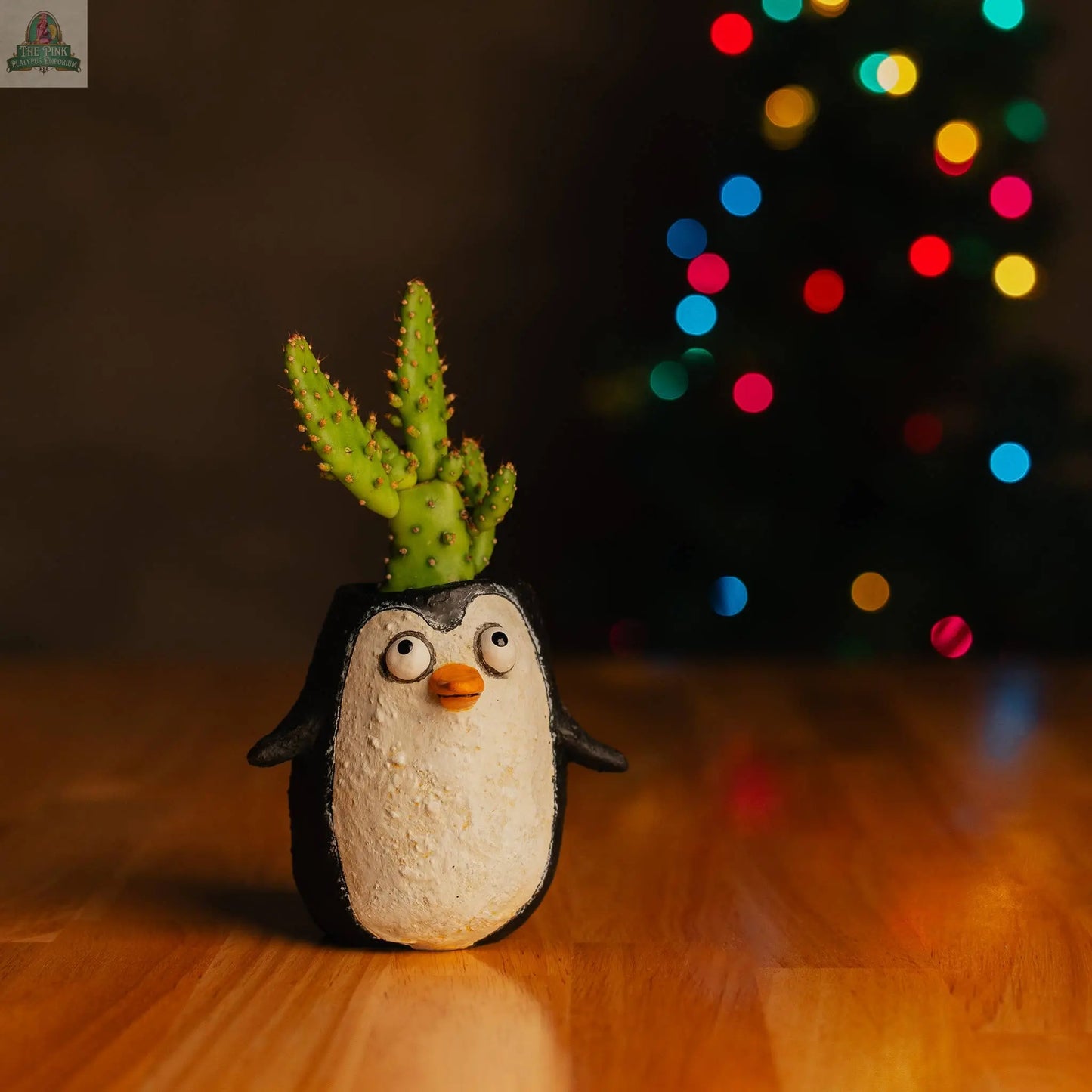 Waddles the Penguin Planter Pink Platypus Emporium