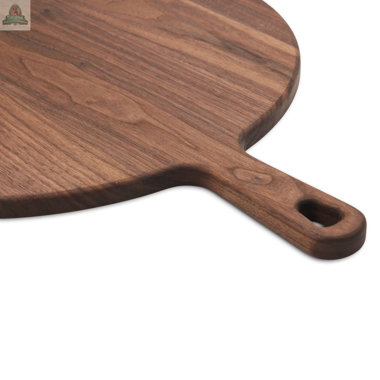 Walnut Paddle Cutting Board With Handle, Walnut Cutting Board With Handle, Charcuterie Board With Handle Handmade in the USA Pink Platypus Emporium