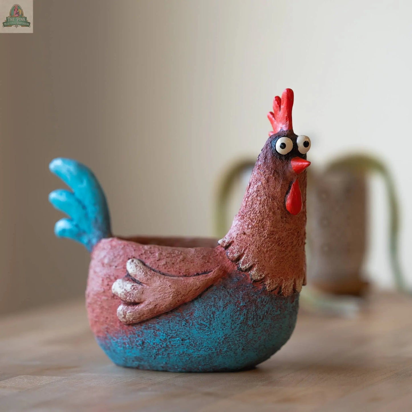 Wilbur the Rooster Blobhouse Planter Pink Platypus Emporium