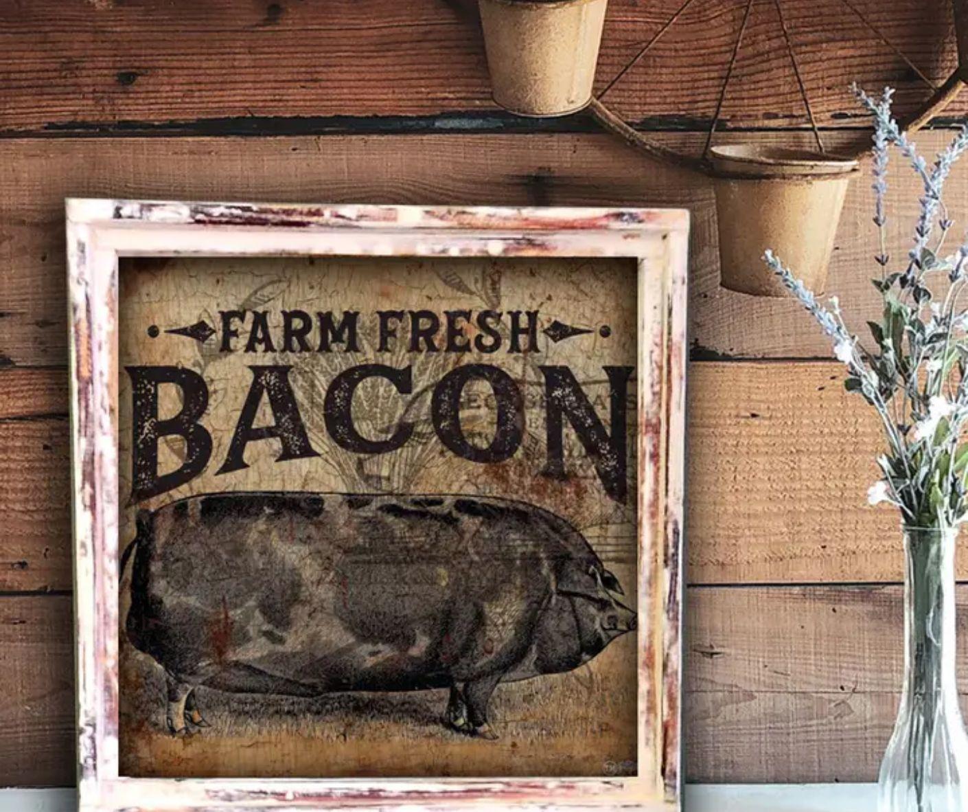 Farm Fresh Bacon Wall Art