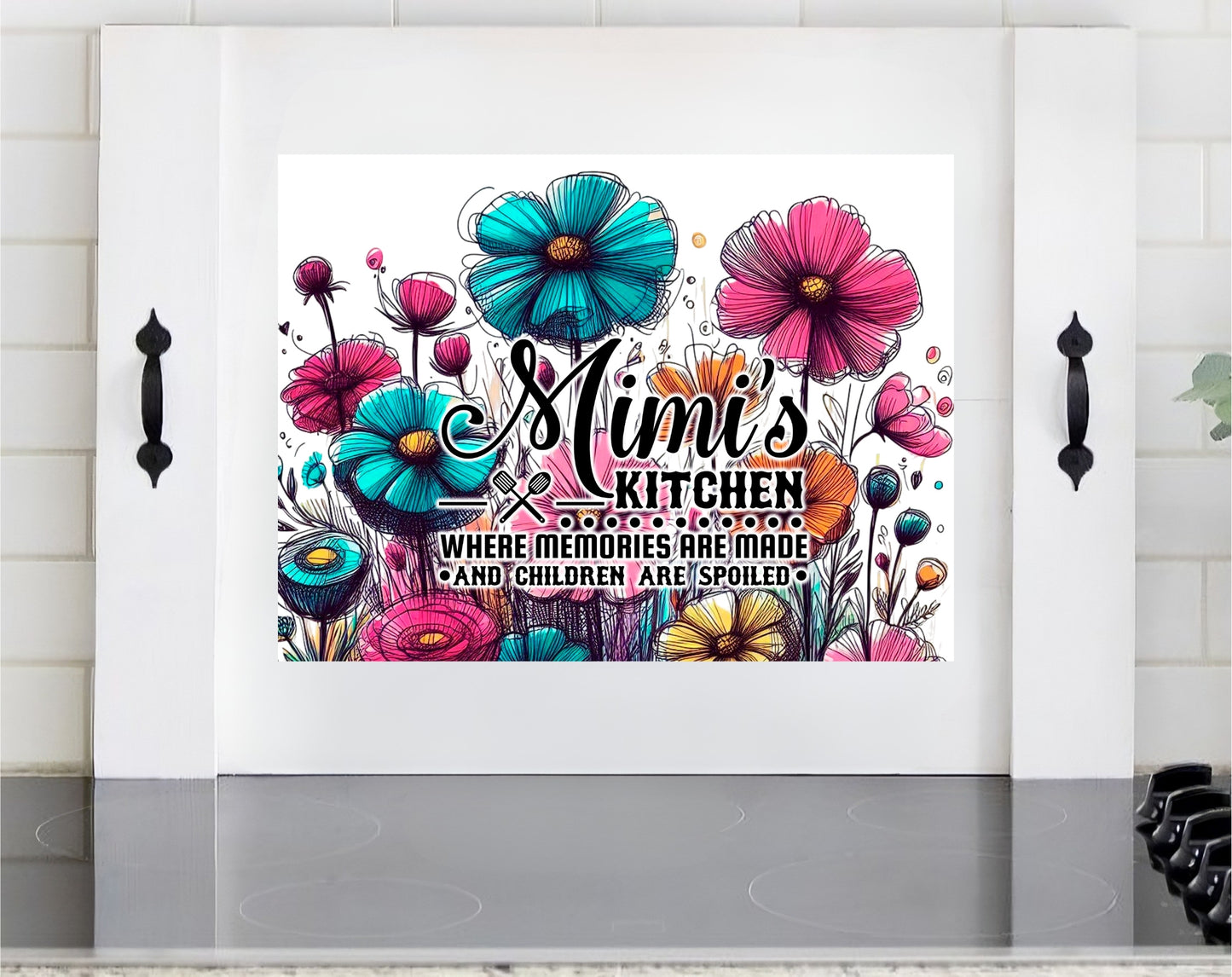 Mimi’s Kitchen Stove Cover & Noodle Board | Grandma Kitchen Gift