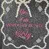 decorative text with unapologetically girly on it 